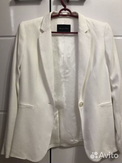 Белый пиджак Massimo Dutti, размер S