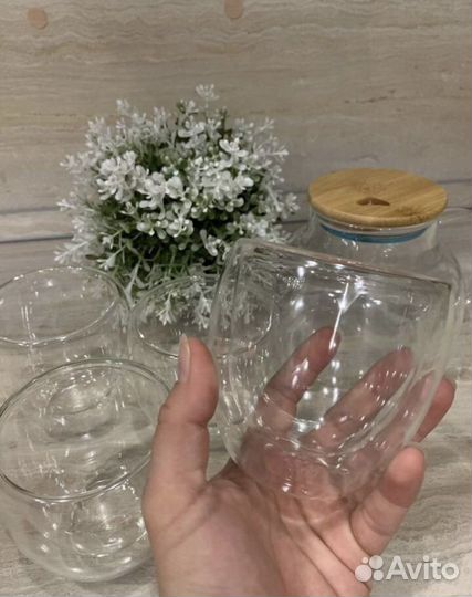 Набор чайник и кружки-стаканы/новый