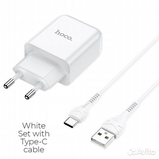 Зарядное устройство hoco N2 Vigour single USB + Ка