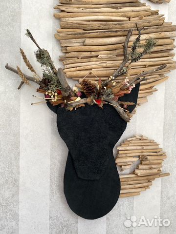 Настенная композиция из сухоцветов