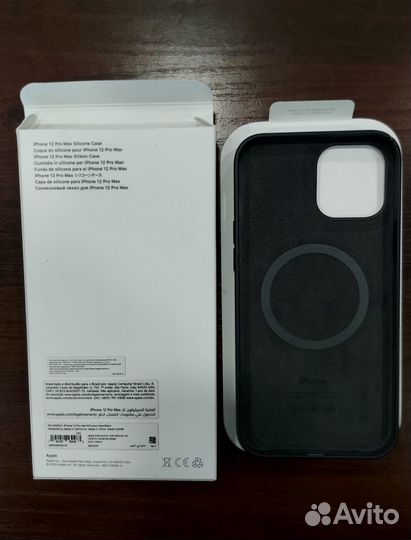 Чехол Silicone Case чёрный для iPhone 12 Pro Max