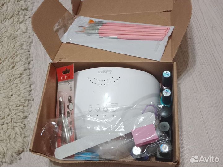 Лампа для ногтей и фреза +аксесуары