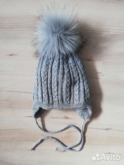 Шапка зимняя для девочки, мальчика 50 52