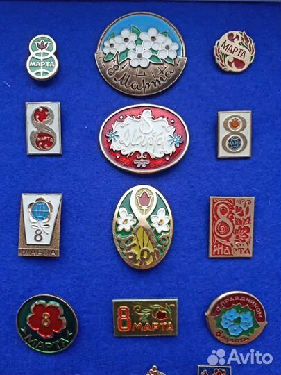 Колекция Значки 8 марта и открытки редкие и уникал