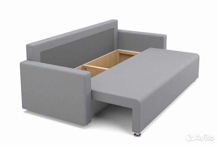 Диван еврокнижка серый