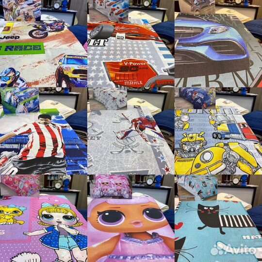 Постельное белье 1.5 детское Поплин(Хлопок)