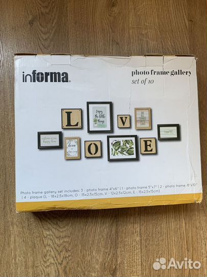 Фоторамки Informa одним набором 10 шт