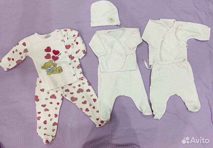 Пакет одежды для девочки от 0 до 8 месяцев