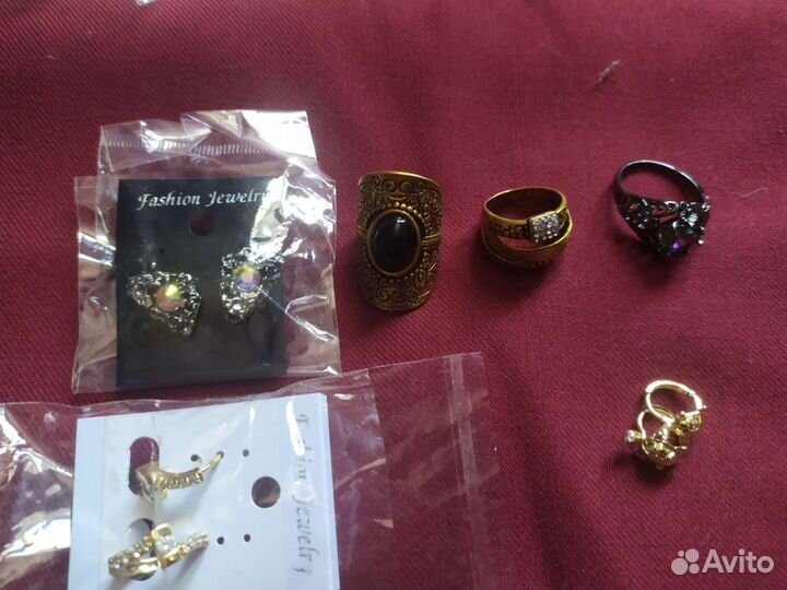 Серьги, кольца