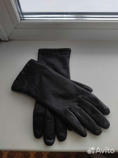 Перчатки кожаные р. 6-6,5
