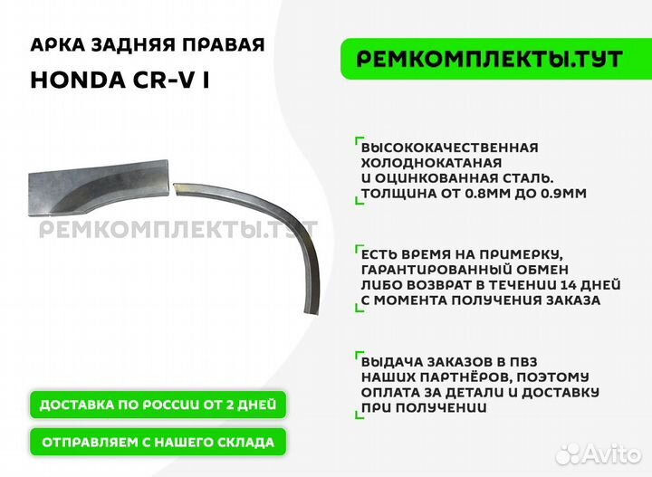 Арка задняя правая Honda CR-V 1