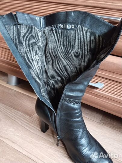 Демисезонные женские сапоги натуральная кожа 38