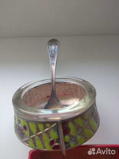 Мельхиоровая солонка