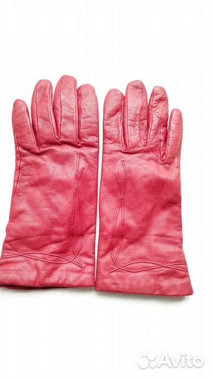 Перчатки женские кожаные
