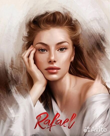 Портрет по фото на холсте