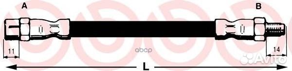 Шланг тормозной 310mm MB A/C/CLC/CLK/E/S/SL/S