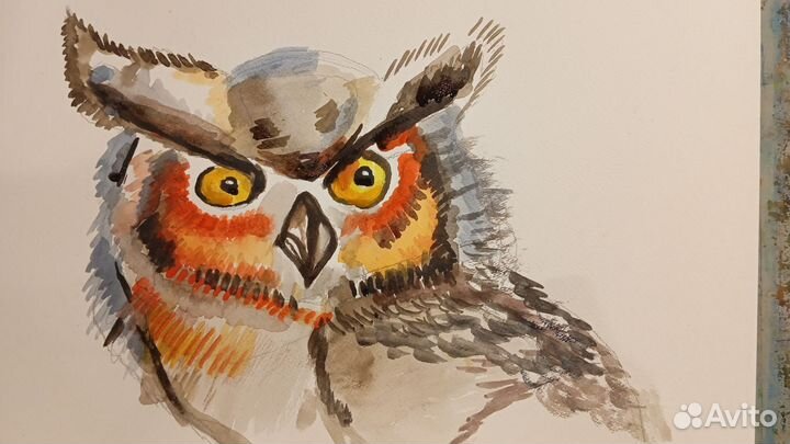 Картина акварель а3 