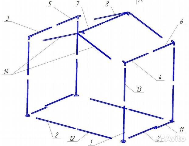 Палатка торговая 3х2 схема сборки