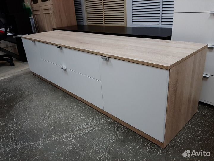 Тумба тв 1,8 м дуб сонома белый