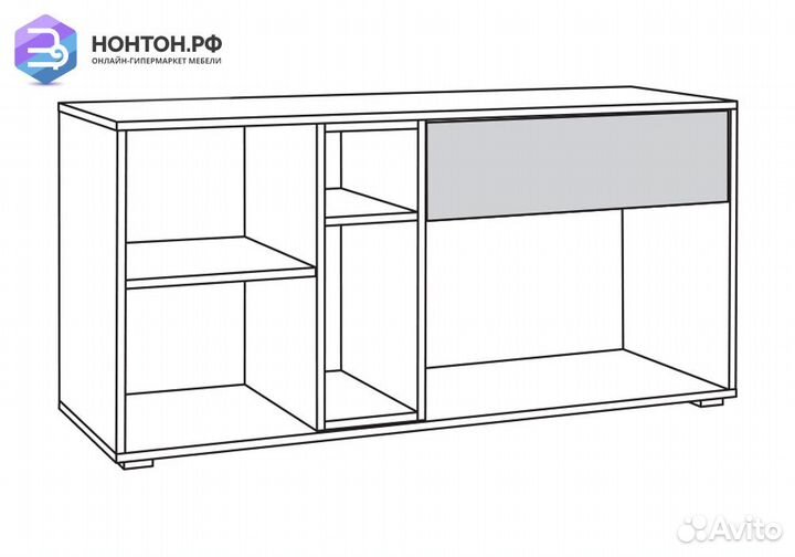 Тумба Бэль 10.91 белый премиум / дуб крафт золотой