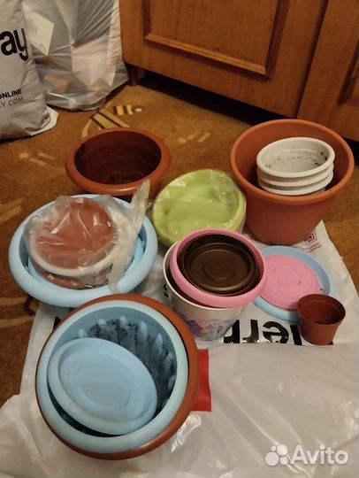 Цветочные горшки пластик