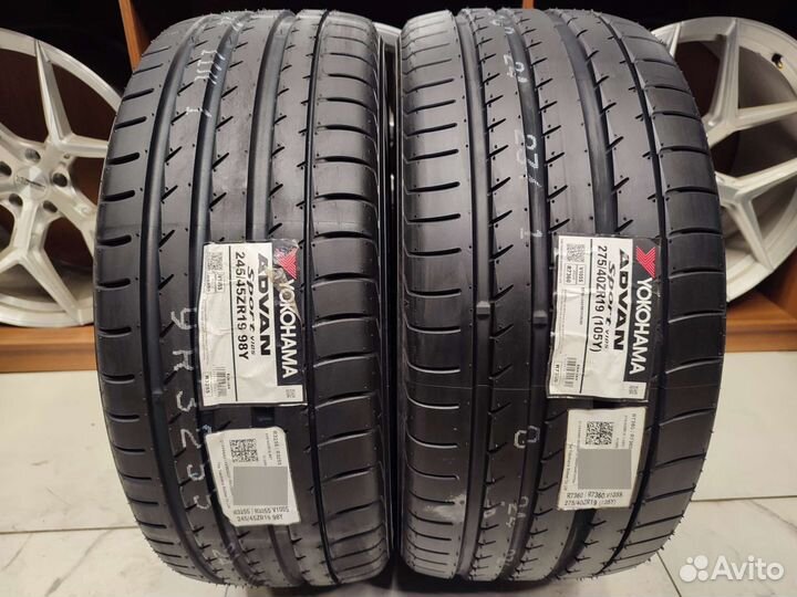 Yokohama Advan Sport V105S 245/45 R19 и 275/40 R19 105Y