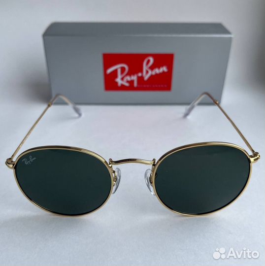 Очки Ray Ban Round Metal зеленые