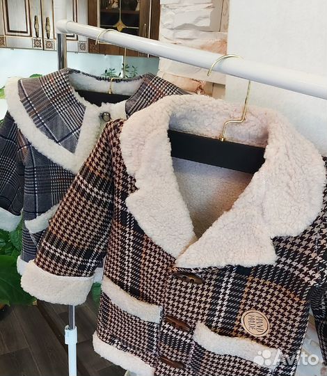 Детское пальто-дубленка на мальчика