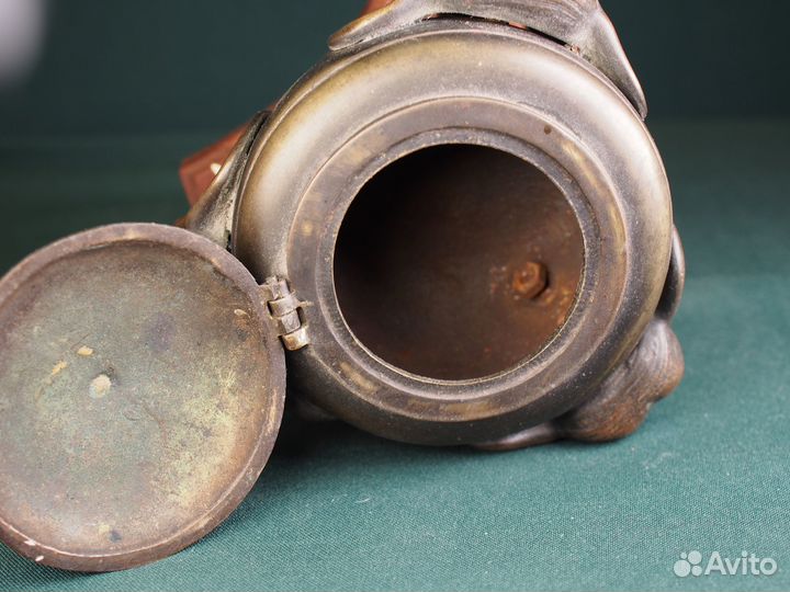 Антикварная бронзовая чернильница