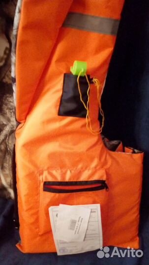Жилет спас 52-64р,двухсторонний оранж/ км до 120кг