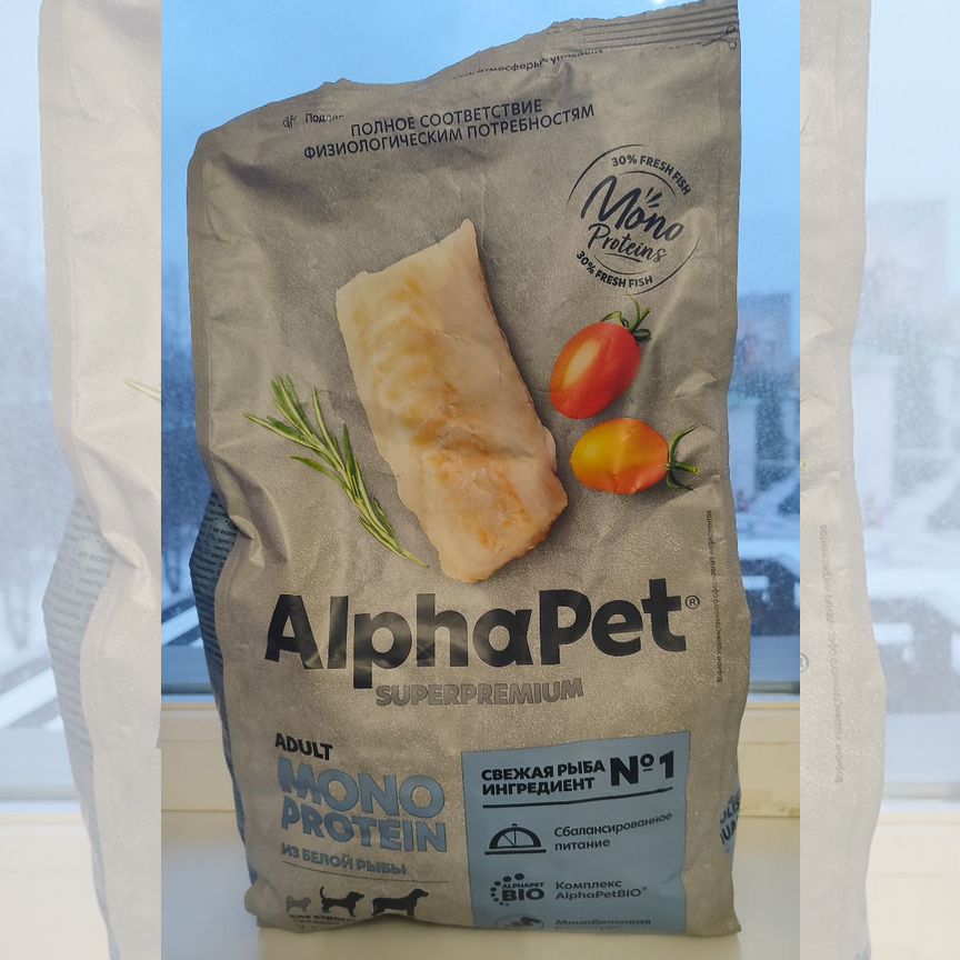 Корм AlphaPet Superpremium monoprotein с рыбой