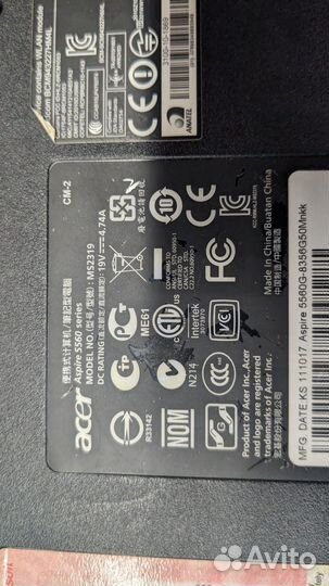 Acer 5560g-8356g50 в разбор