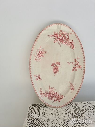 Блюдо антикварное Sarreguemines