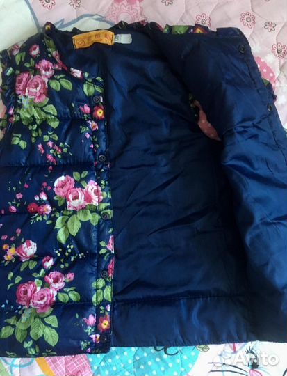 Жилетка для девочки двусторонняя