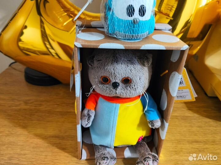 20 см Мягкая игрушка Басик в майке