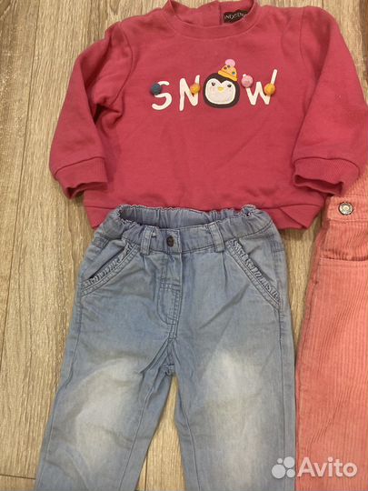 Вещи пакетом на девочку 80-92