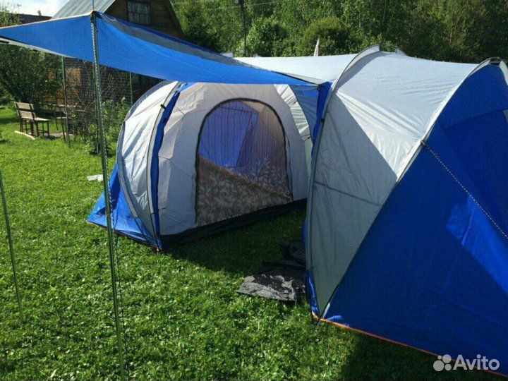 Туристическая палатка двухкомнатная с тамбуром