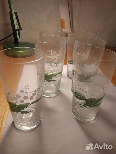 Стаканы тонкое стекло, хрустальные фужеры, стопки