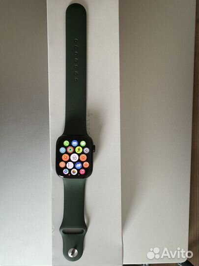 Часы apple watch 7 45 mm green