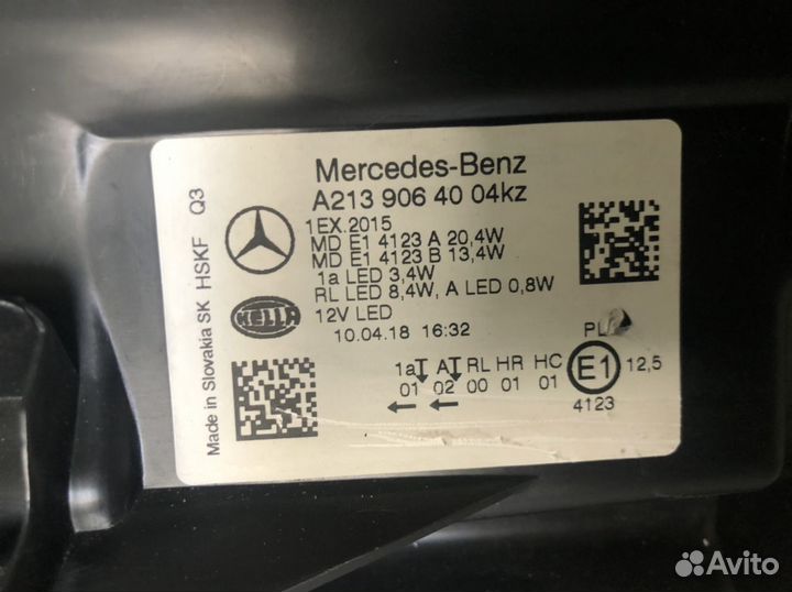 Фара на мерседес w 213