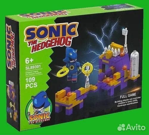 Набор конструктор соник 4В1 светящийся