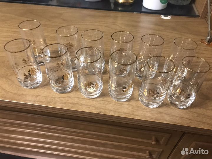 Рюмки богемское стекло, чехословакия
