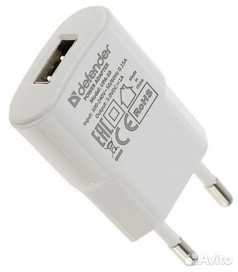 Сетевое Зарядное Устр. USB Defender UPA-10 (1A;5V)