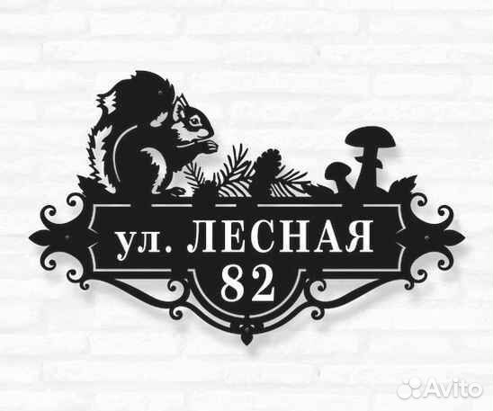 Адресная табличка металлическая