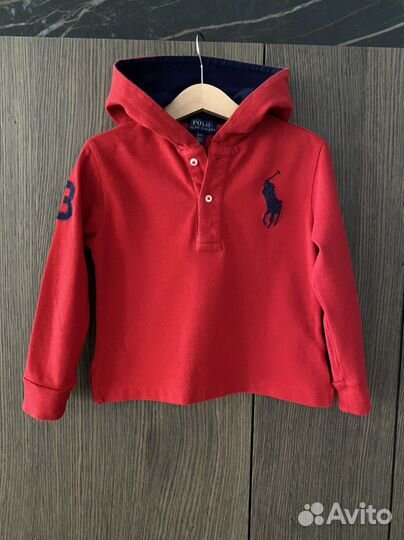 Лонгслив с капюшоном polo ralph lauren