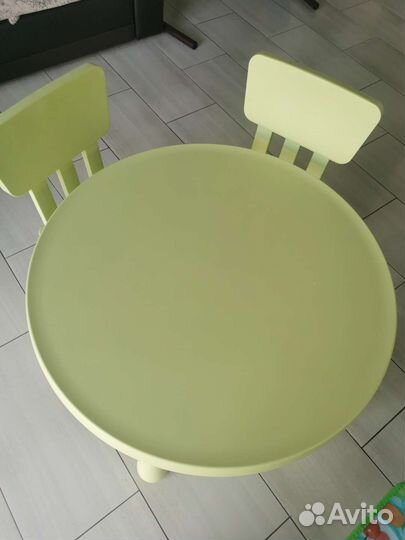 Детский стол и стул IKEA маммут