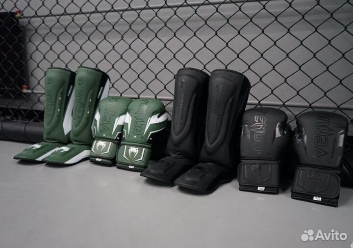 Боксерские перчатки venum хаки