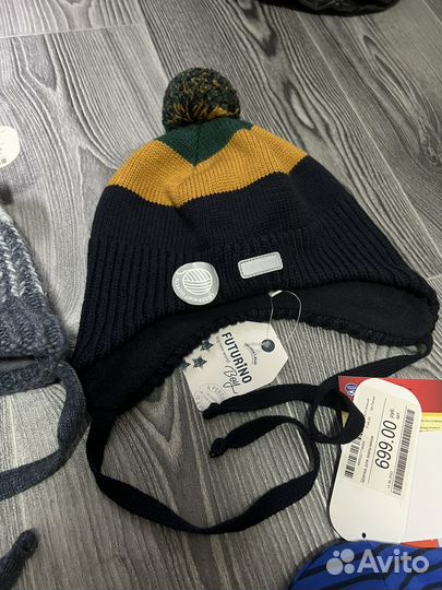 Зимняя шапка шарф на мальчика 44-52