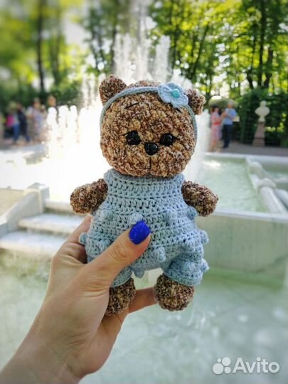 Вязаный Плюшевый мишка ручной работы