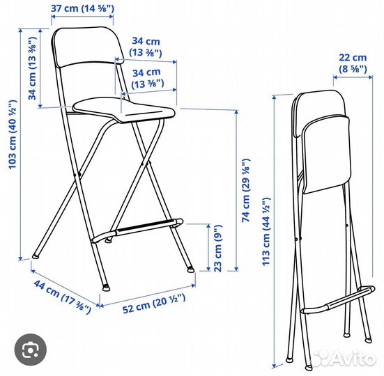 Стул складной IKEA франклин